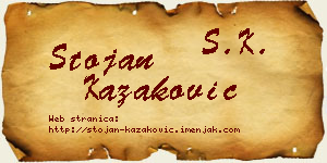 Stojan Kazaković vizit kartica